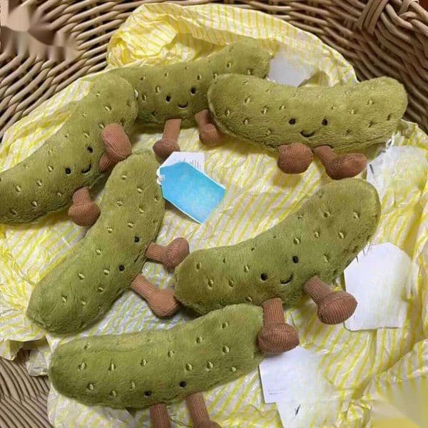 Cute Pickle Plush Doll Sour Cucumber Pendant Vegetable Stuffed Toy Creative Gift for Children 2025 style