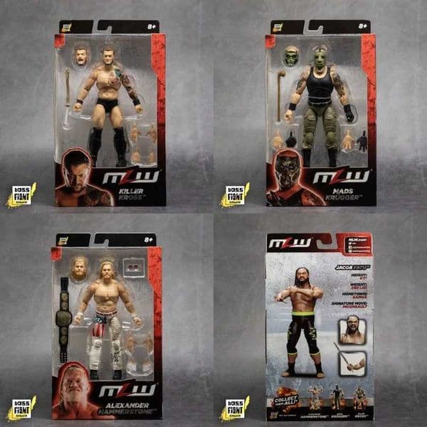 Boss Fight Studio Grand League Deluxe In Stock Original Wrestler Kruger Fatou Hammerstone Action Figure Toys L260606B6Z3