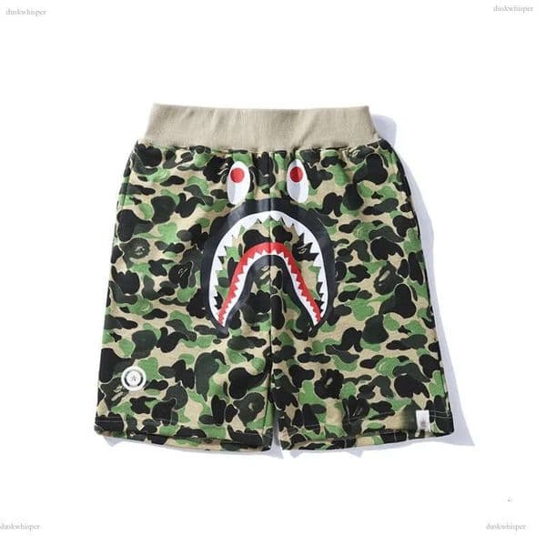 Bathing App Mens Bap Shorts Designer Camouflage Shark Prints Bapi Short Pants Beach Mbappe Pants Bapstas Shorts High Quality Pure Cotton Asian Bapp fashion b7c