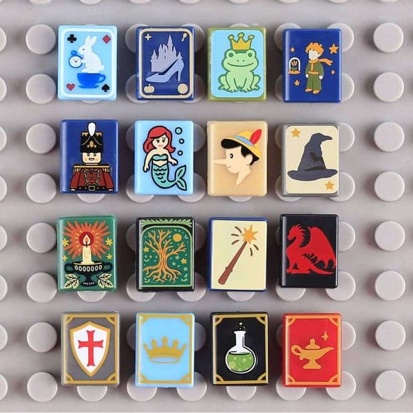 MOC Fairy Tale Book Building Blocks Magical Drafts Potions Books Furniture Bookshelf Medieval Knights Accessories Bricks Toys b