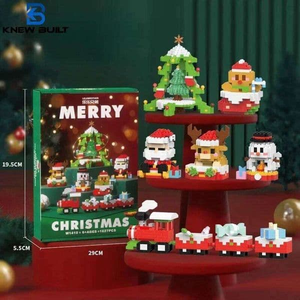 Knew Built Micro Mini Building Blocks Toys Santa Claus Christmas Tree Reindeer Snowman Elements Perfect Gifts d fe