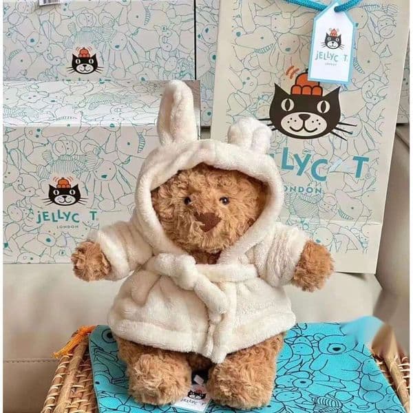 Dolls Plush Children's plush 2 toys Bathrobe Outfit Stuffed Toy Bartholomew Bear 'Bumblebee' Soothing the Doll Gifts JC catJC cat