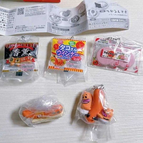 Capsule Toy Prima Simulation Mini Meat Pendant Sausage Ham Food Model Bag Charm Keychain For Backpack Purse Decoration L26060676YW