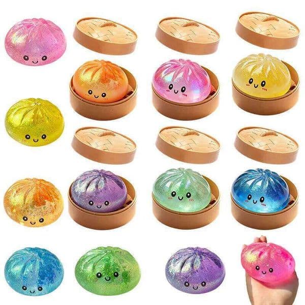Simulation Flash Dumpling Pressure Ball Slow Rebound Soft Pinch Decompression Baozi Modeling Stress Relief Toy Birthday Gifts 26Li0602