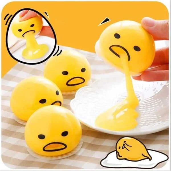 Funny Toys Sticky Disgusting Egg Yolk Brother Vomiting Egg Yolk Army Lazy Egg Custard Vomiting Ball Decompression Funny Toys Z260608