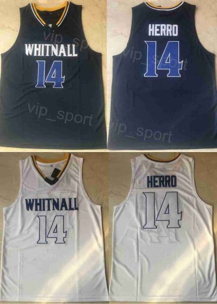 Whitnall Basketball High School 14 Tyler Herro Jersey Men Sportswear White Breathable University Retro Moive TV Quick Dry Clothes Vintage College Shirt Running