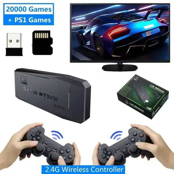 M8 4K Video Game Console Wireless Controller Gamepad Retro Home TV Plug and Play Portable Gaming Player T260608