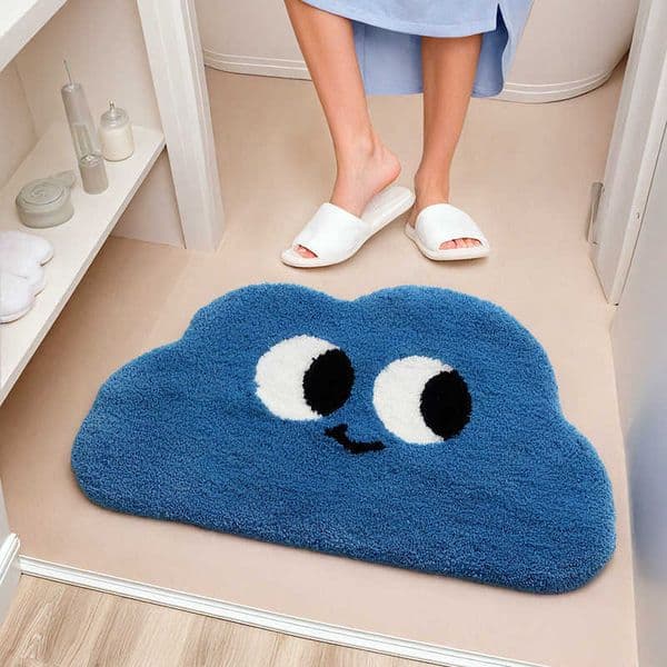 Emoticons Funny Bath Mat Bathroom Plush Shower Area Rugs Absorbent Stain-Resistant Non-Slip Carpet Easy-Care Floor Mats D260608