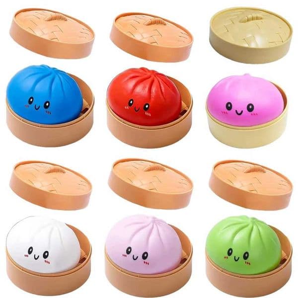 Colorful Blind box Simulated Dumpling Squishy Relaxing Relieve Anxiety Antistress Enhance Happiness Rebound Squeeze Reliever Toy Z260608
