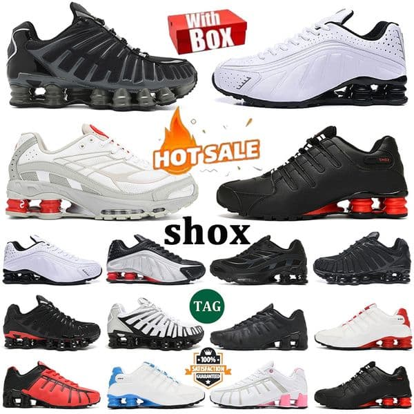 With box designer shox Ride TL Running Shoes Athleisure Sports Shoes Men Women Summer Shock absorption Black White Red Blue Designer Trainers sneakers eur 36-45