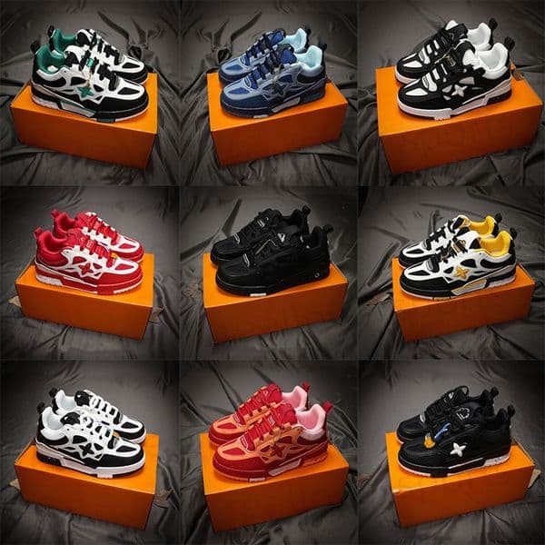 2026 Luxury Designer Sport Shoes SK8 sneakers SKATE 1854 men casual shoes grey orange red training shoe White trainer wild low-top skate platform classic z14