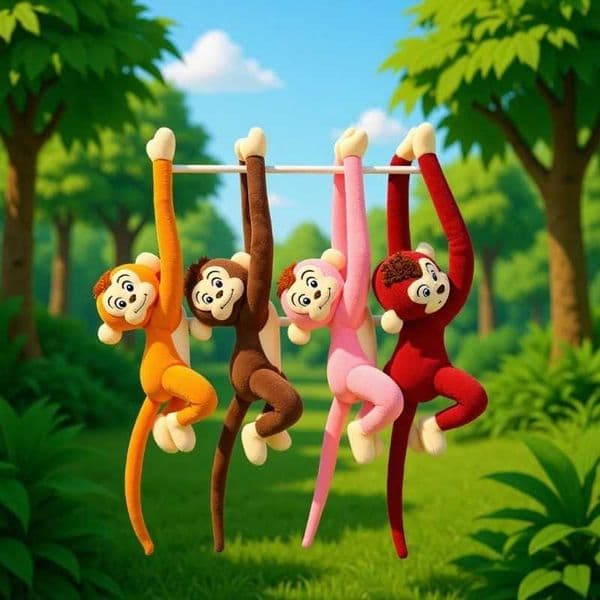 Arm Ape Monkey Plush Long Toys Aniaml Chimpanzee Stuffed Doll Birthday Gift for Kids Girl Size 60-65cm M260608