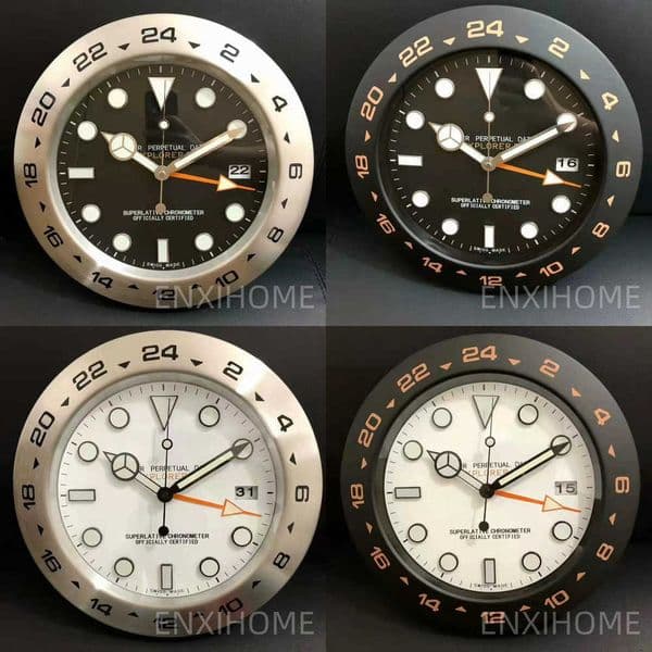 Clock Modern Design Wallclock Luxury Wall with Calendar Date Metal Wall Decor Silent Sweeping Hands Quartz Reloj De Pared Housewarming Gift Explore Type Y260608