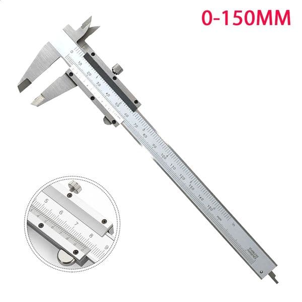 0-150MM 6 Vernier Calipers Steel Gauge Micrometer Measuring Instruments Carpenter Tools Professional Pachymeter Depth Ruler 260603