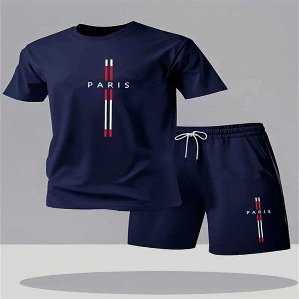 2026 Mens Set New Fashion Sports Set Mens Sports Shirt Set Mens Round Neck Short Slve Shorts Sports Set 2-piece Set Z260608