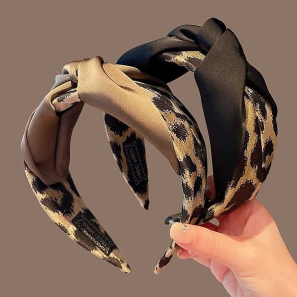 Headbands Popular Print Womens Leopard Centering Knot Hairbands for Ladies And Girls Party Festival Hair Hoops Accessories M260608