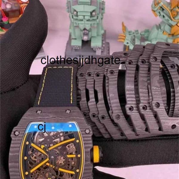 Luxury Watch 67-02 Series New 8 Colors Limited Edition CNC Carbon Fiber Case 7.8mm 38g 7 O'clock Real Balance 6 O'clock Escapement Wheel cygood FHSU