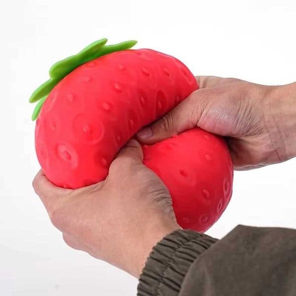 Strawberry Squishy Giant Toy Extra Large Size Strawberry Fidget Toys Slow Rising Shapeable Venting Ball for Adults Friends Gifts Z260608