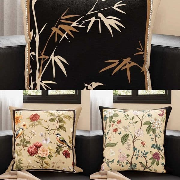 Case Flower and Bird Plant Pillow Pattern Cover Light Luxury Sofa Cushion Cover Bedside Back case Home Decoration C251120 Y260608