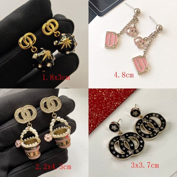 Womens Earrings Designer Stud C- Letter Earrings Girls Crystal Earrings 18k Gold Plated Jewelry Earrings Wedding Party Christmas Gifts New Styles Earrings