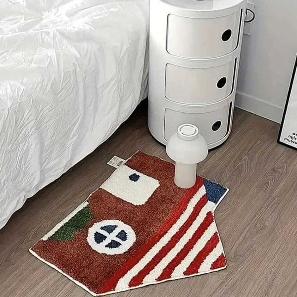 Cartoon-Shaped VIKAMA Carpet Soft And Easy To Clean Bedroom Bedside Rug Indoor Entrance Mat Home Decoration D260608