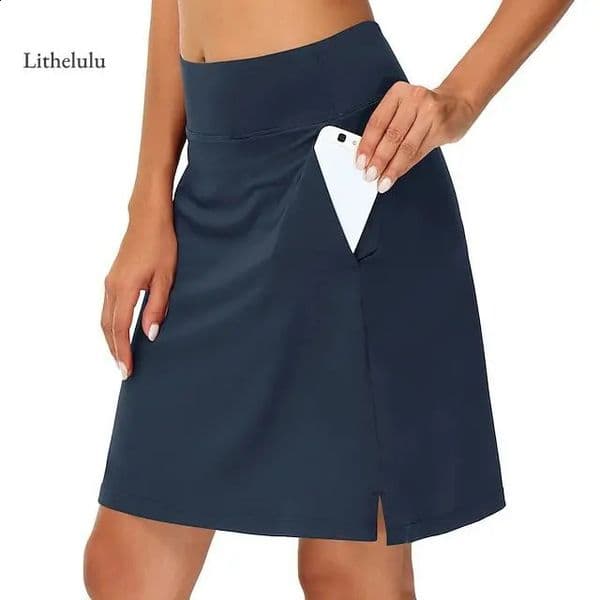 Women Casual Solid Color Mid-rise Culottes Golf Skirts Sports Tennis Yoga Five-point Leggings Comfortable Culottes 260608