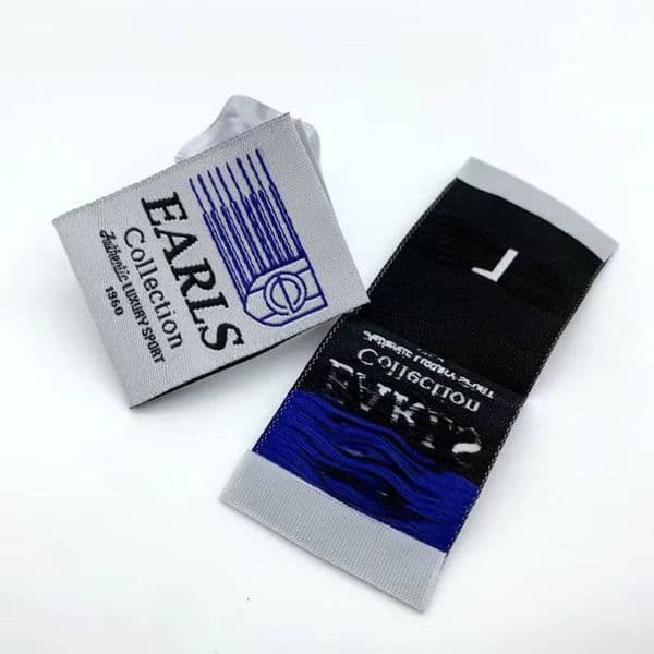 Best-selling clothing accessories: custom insert high-density woven shirt labels with size markings