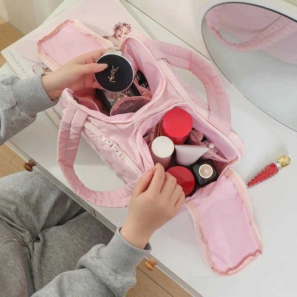 Multi Pockets Cosmetic Bag Female Travel Wash Handbag Bathroom Partition Shower Makeup Pouch Waterproof Toiletries Organizer J260608