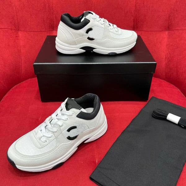 Couple style New Casual Shoes Men Women Comfortable Round Toe Sneakers Mesh Splice Grained Calfskin men designer leather running shoes