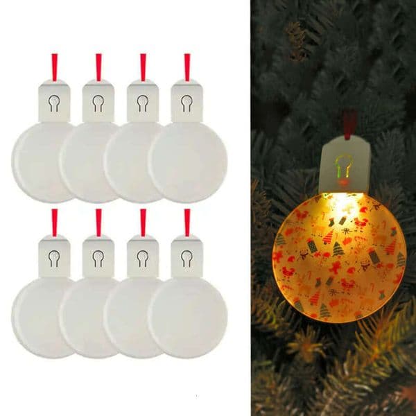 2026 Blan Flashing Colorful LED Lights Sublimation Acrylic Led Pendant perfume Light Christmas cologne Decorative Ornaments Free Shipping 21