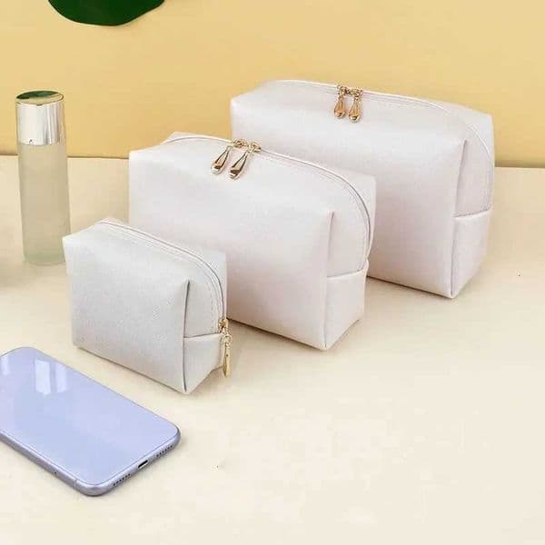 Designer Bags Fashion Cosmetic 1PC Zipper for Women Small Large Female PU Leather Make Up Lipstick Case Zip Waterproof Toiletry Bags J260608