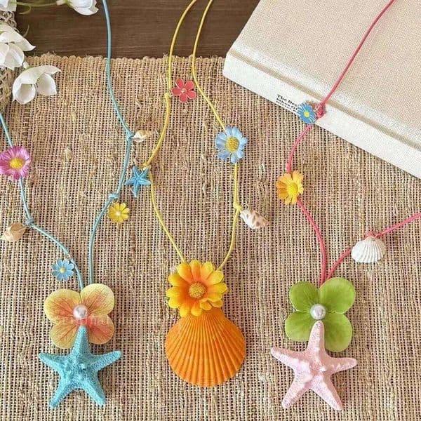 Women's Long Necklace Boho Chic Stylish Jewelry Accessory for Beach Vacation Vibe Fashionable Styling Piece
