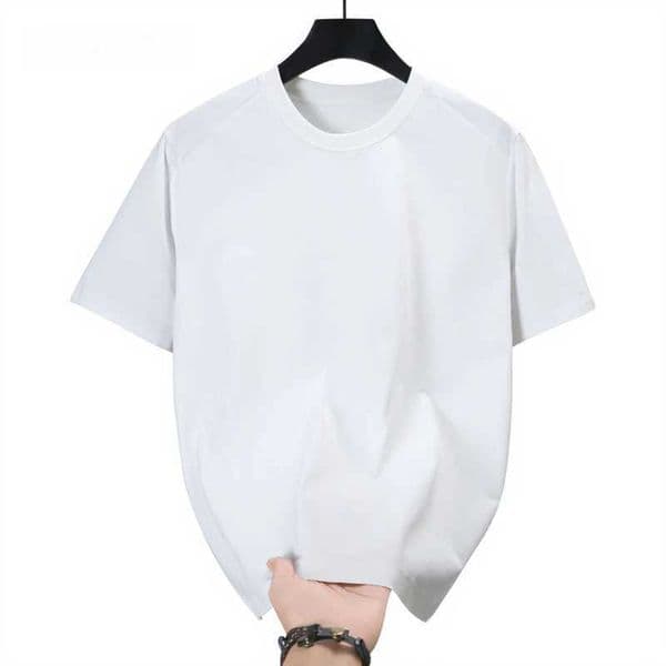 Color Round-Neck Solid Stretch Cotton Short-Sleeve T-Shirt For Men Casual Breathable Comfortable Top Simple Base Shirt Z260608