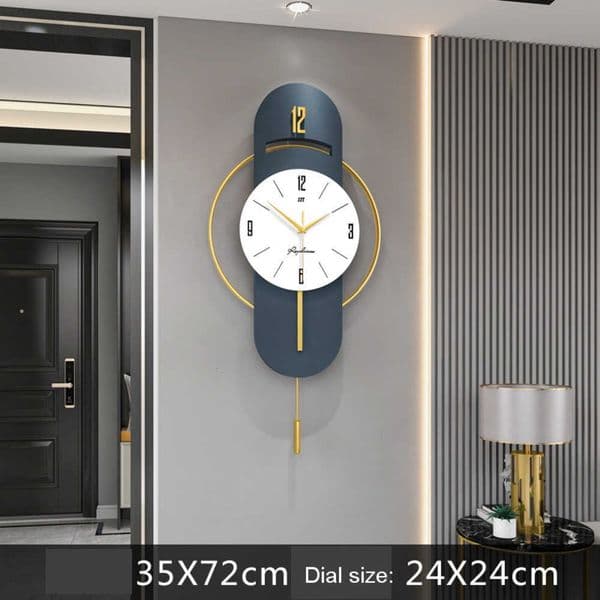 Clock Fashion Nordic Luxury Swinging Wall Modern Design Living Room Wall Watch Silent Iron Hanging Clocks Home Decor DF240112 Y260608