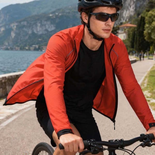 WOSAWE Mens Cycling Windbreaker Wind Jacket Windproof Water Repellent Mountain Bike MTB Clothing Reflective Coat J260608