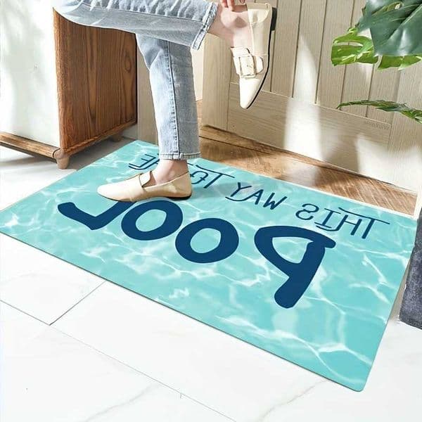 Summer VIKAMA Freshness Pool Rug Bedroom Living Room Hallway Instagram-Style Decorative Floor Mat Home Decoration D260608