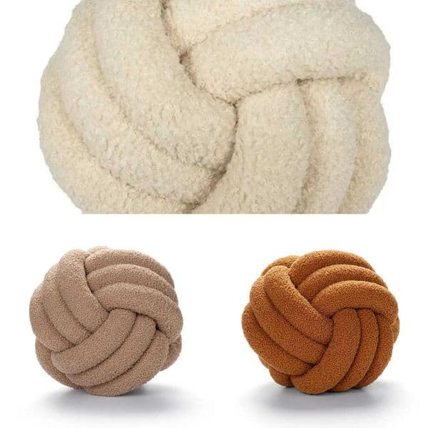 Cushion Aesthetic Nordic Knot Globe Plush Ball Stuffed Pillow Sofa Decorative Throw Pillow Soft Sleeping Back Cushion Decor 250813BJ Y260608