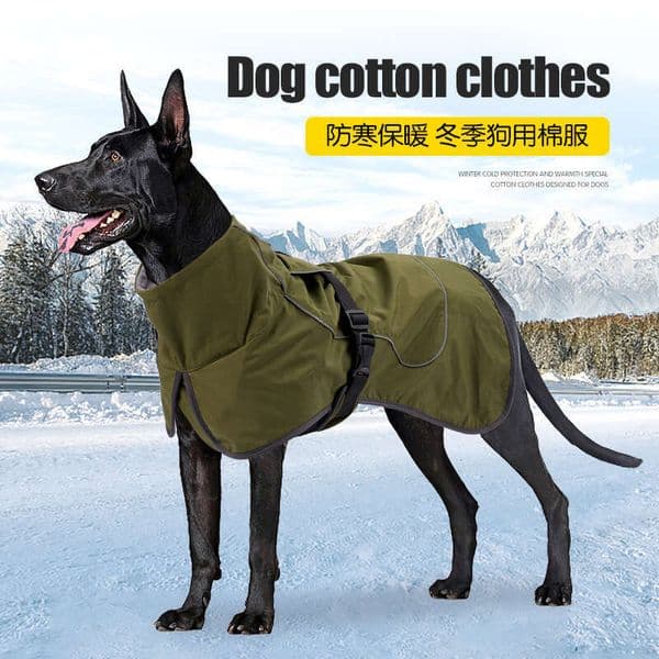 Clothes Thickened Warm Dog Clothing Reflective Waterproof Cotton Coat In Stock