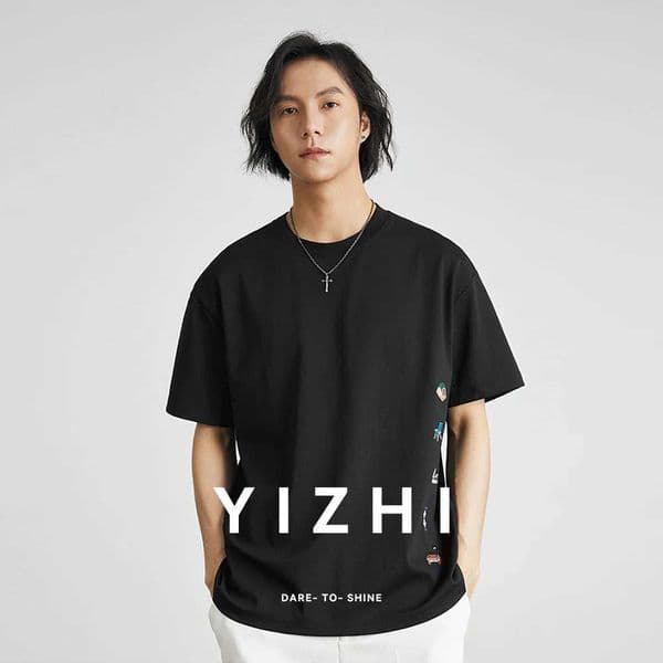 Retro Mens American Short-sleeved T-shirt Mens 2026 Summer New Loose Half-sleeved Embroidered Round Neck Bottoming Shirt Z260608
