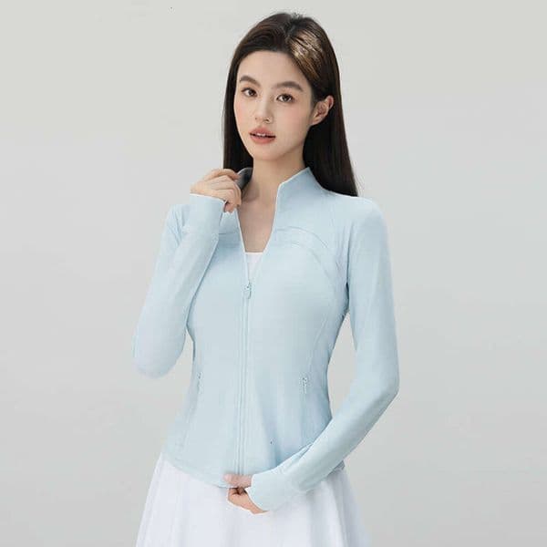 Women's New Summer Stand-Up Collar Sun Protection Clothing, Slim Fit, Breathable, Suitable For Yoga And Outdoor Activities, Cool And Uv-Resistant Top 045