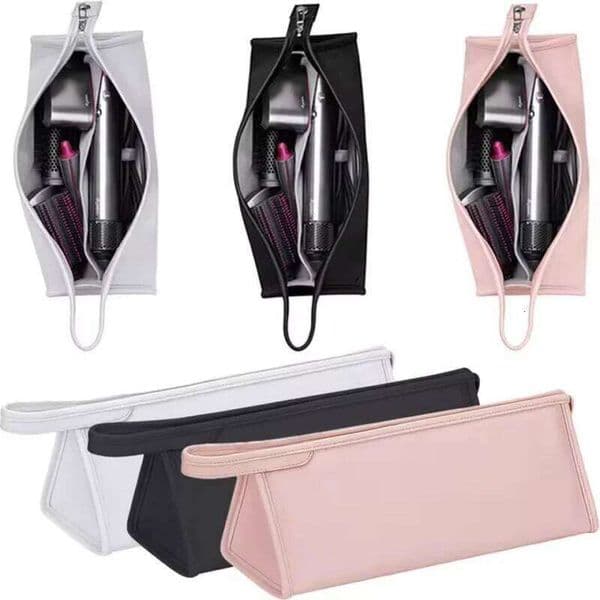 Hair Dryer Bag, PU Leather Bag Portable Travel Case Storage for Dyson 26W0608