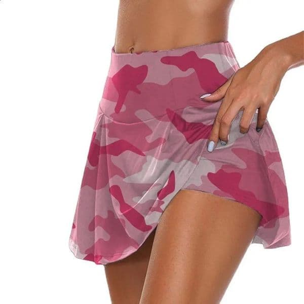 Tennis for Women Dance Fitness Solid Sports Skirts Women Tennis Running Skort Active Athletic Yoga Fitness Skirt Short 260608