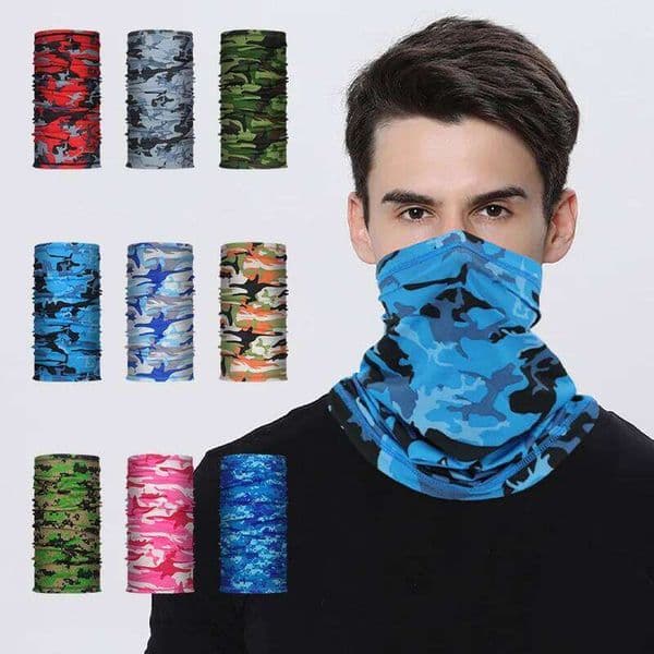Half Bandana Cycling Fishing Hiking Sport Soft Smooth Elastic Breathable Tube Neck Cover Men Tactical Face Scarf W260608