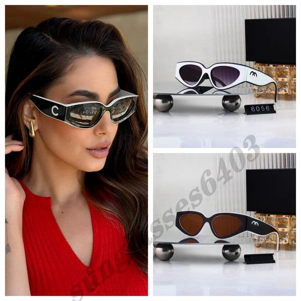 Designer sunglasses for women Men Beach CCsun glasses Cat Eye Top Quality UV400 with box fashionable everyday wear drive travel luxury sunglasses