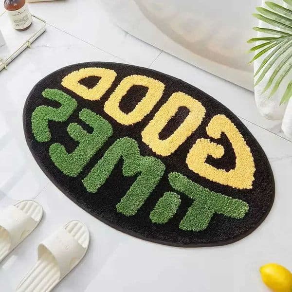 Fresh Small Fruit Imitation Cashmere Toilet Absorbent Mat Bathroom Toilet Household Carpet Bedroom Bedside Foot Mat D260608