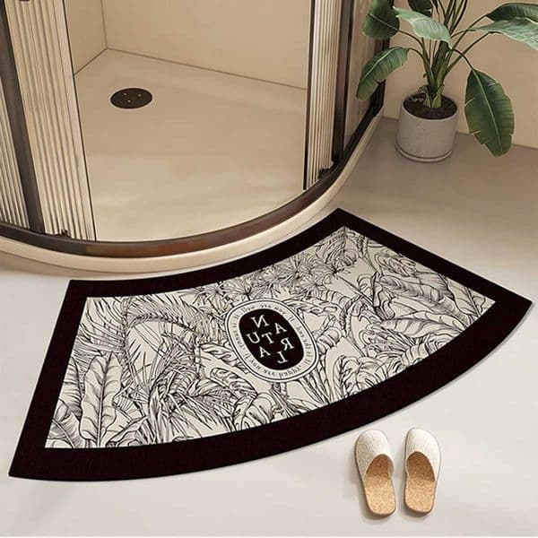 Bohemian VIKAMA Arc-shaped Carpet Anti-slip Water-absorbing Bathroom Floor Mat Shower Room Entrance Door Mat Home Decoration D260608