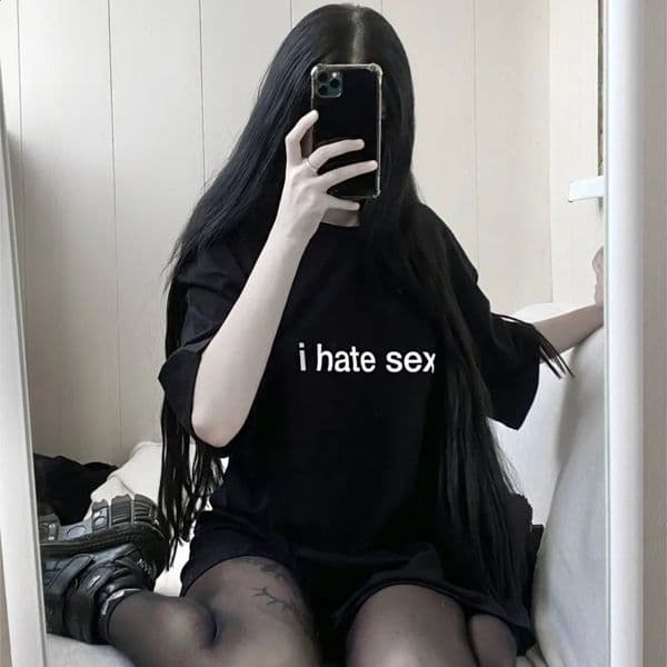 Vintage Womens Tshirt Unisex Funny Graphic Hip Hop Print Letter Goth Short Sleeve Clothing Oversized Cotton Top Tee Fashion Y2k 260604