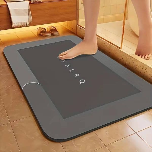 Super Absorbent Quick-Dry Non-Slip Bath With Mud Layer Soft Bathroom Floor Mat Suitable For Shower, Bathtub, Kitchen, RV Compatible Use