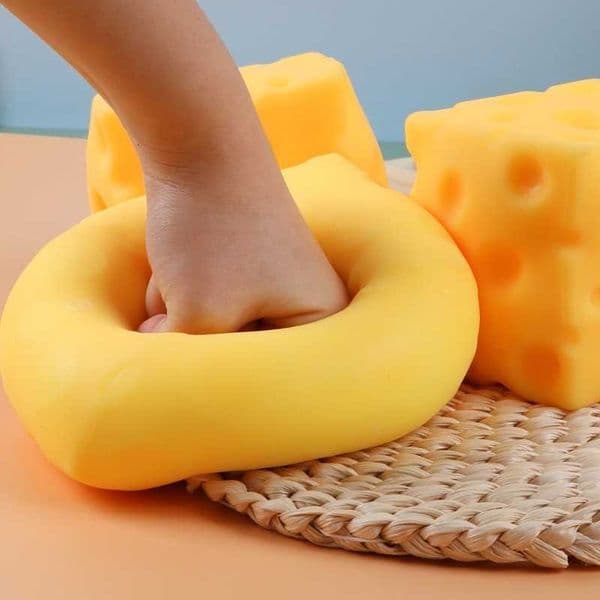 Simulation Giant Cube Cheese Squeeze Toy Extra Large Size Cheese Fidget Toy Slow Rebound Shapeable Venting Ball for Adult Gifts C260608