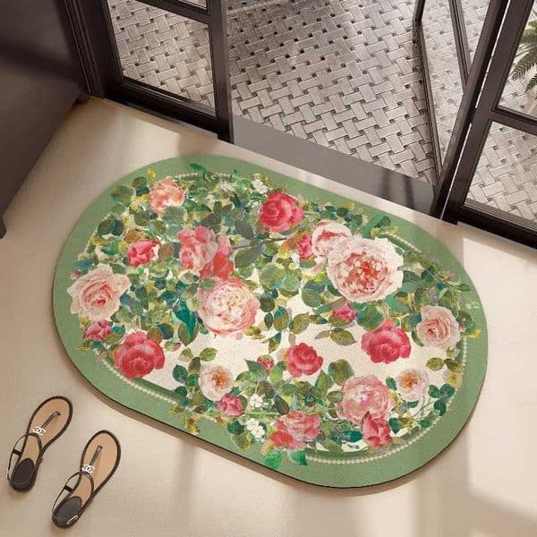 painting Oil style bathroom floor mat special anti-skid foot mat for toilet doordiatom mud water-absorbing quick-drying carpet D260608